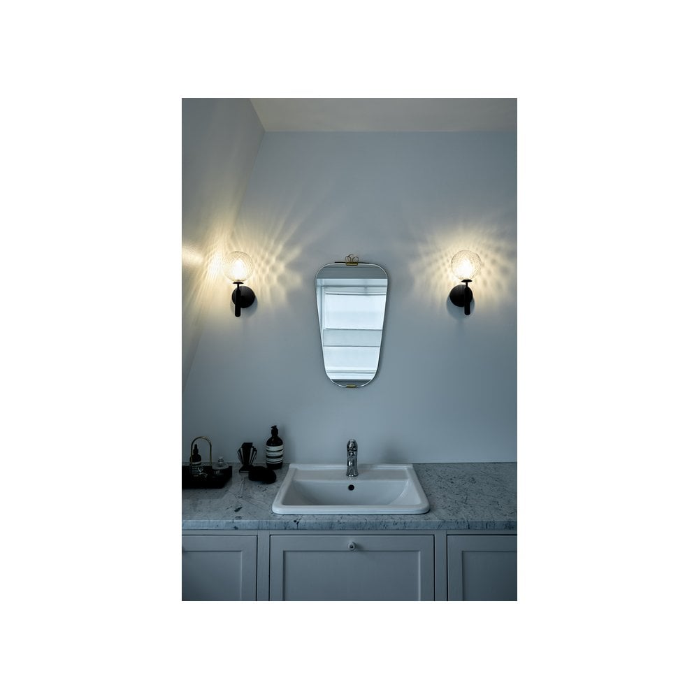 Nuura Miira Wall Light - Rock Grey & Optic Clear Glass