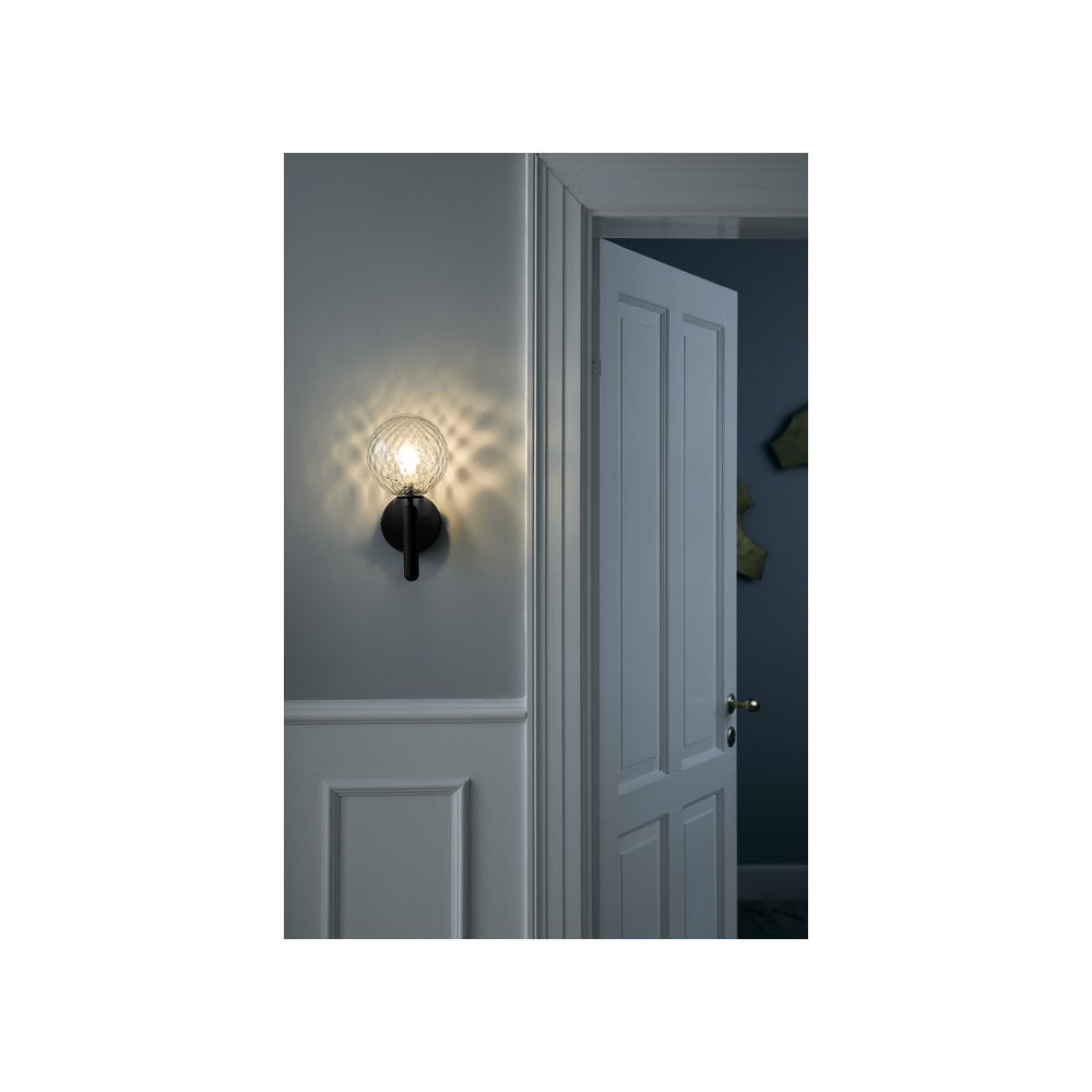 Nuura Miira Wall Light - Rock Grey & Optic Clear Glass