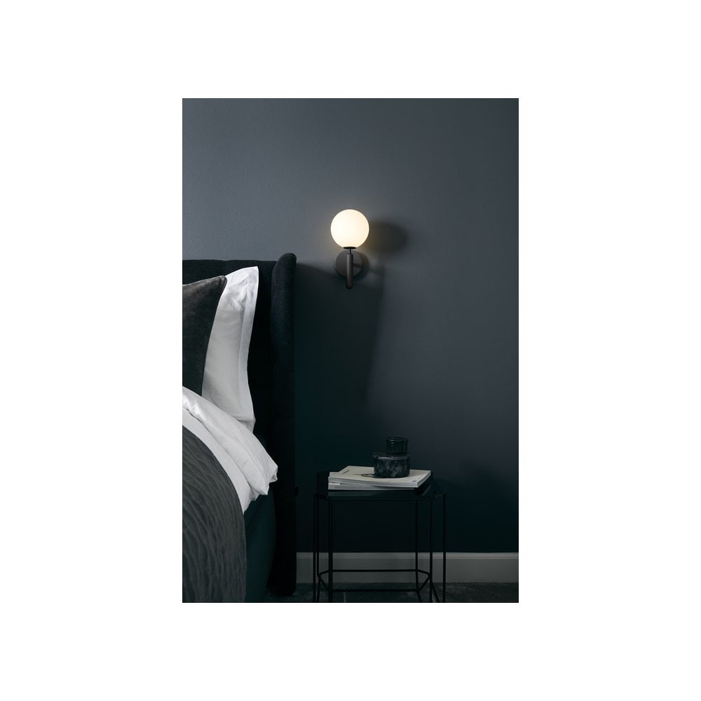 Nuura Miira Wall Light - Rock Grey & Opal Glass