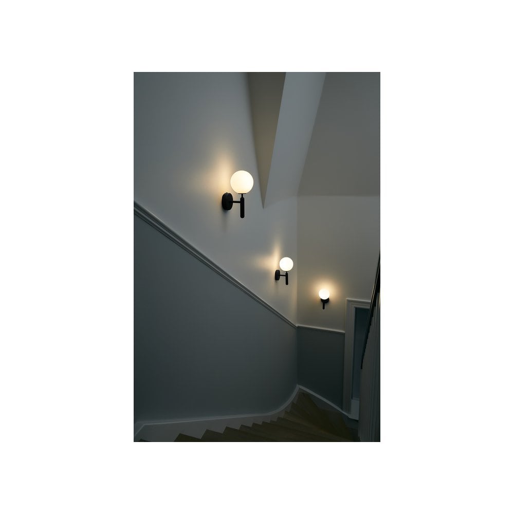 Nuura Miira Wall Light - Rock Grey & Opal Glass