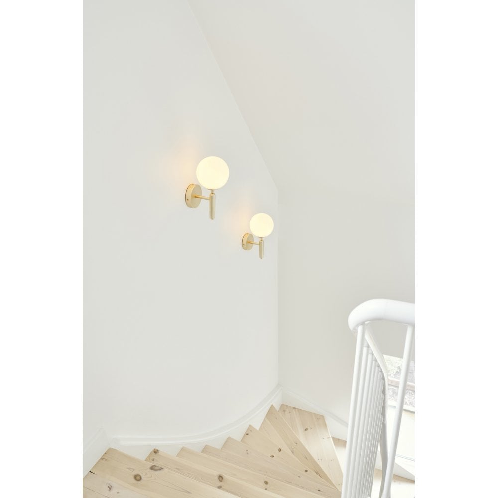 Nuura Miira Wall Light - Brass & Opal Glass