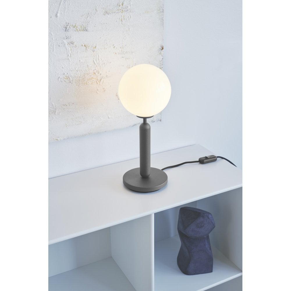 Nuura Miira Table Lamp - Rock Grey & Opal Glass