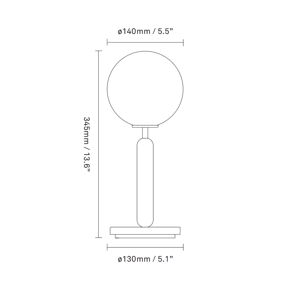 Nuura Miira Table Lamp - Brass & Optic Clear Glass