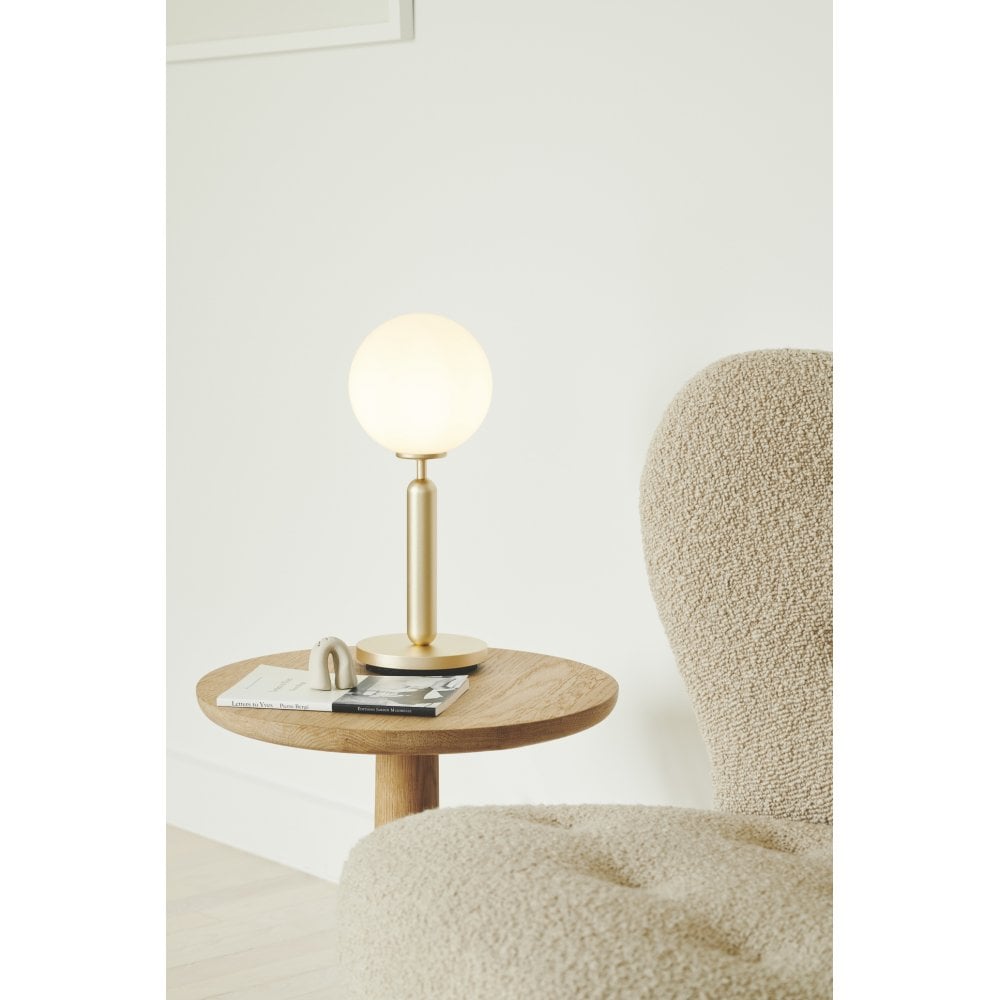 Nuura Miira Table Lamp - Brass & Opal Glass