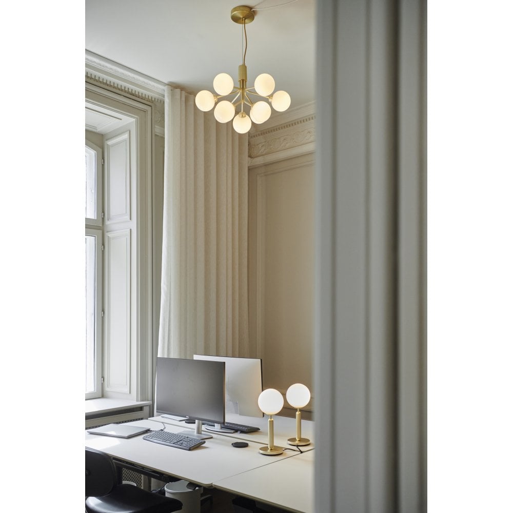 Nuura Miira Table Lamp - Brass & Opal Glass