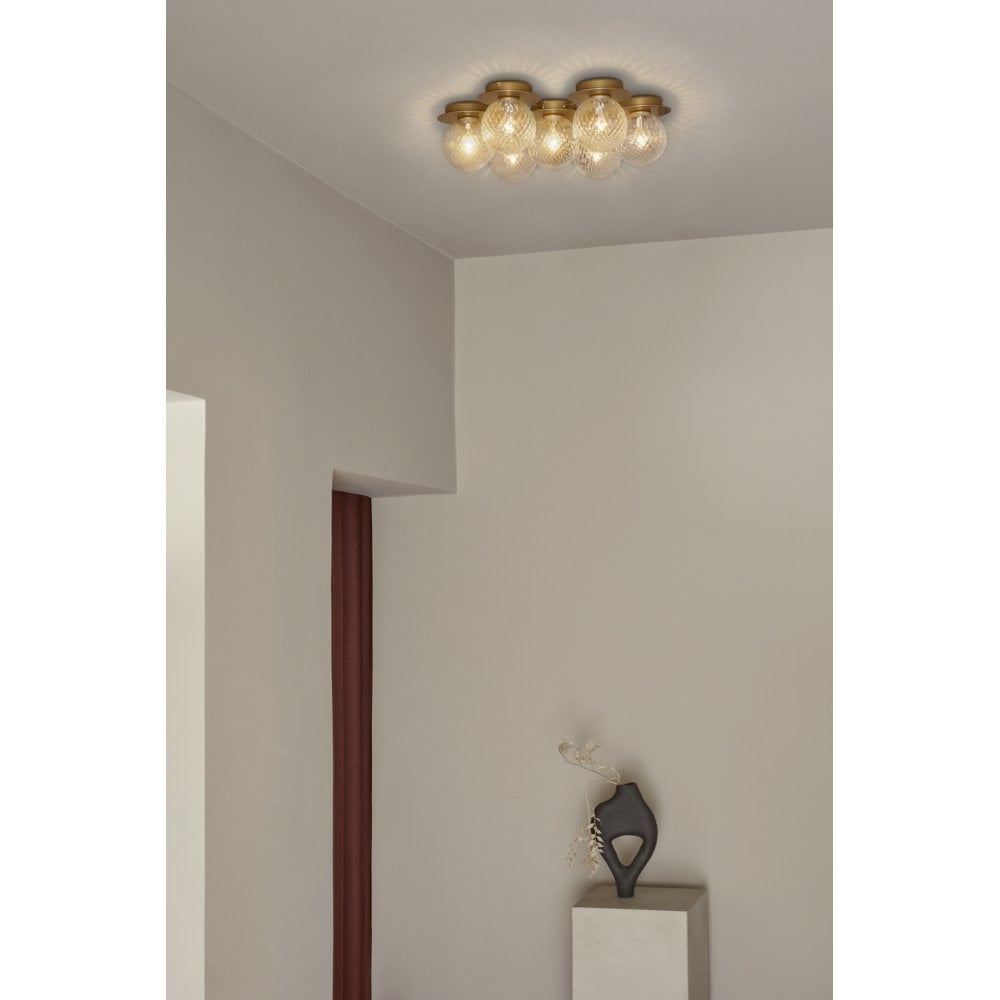 Nuura Liila Star Wall/Flush Light - Nordic Gold & Optic Clear Glass
