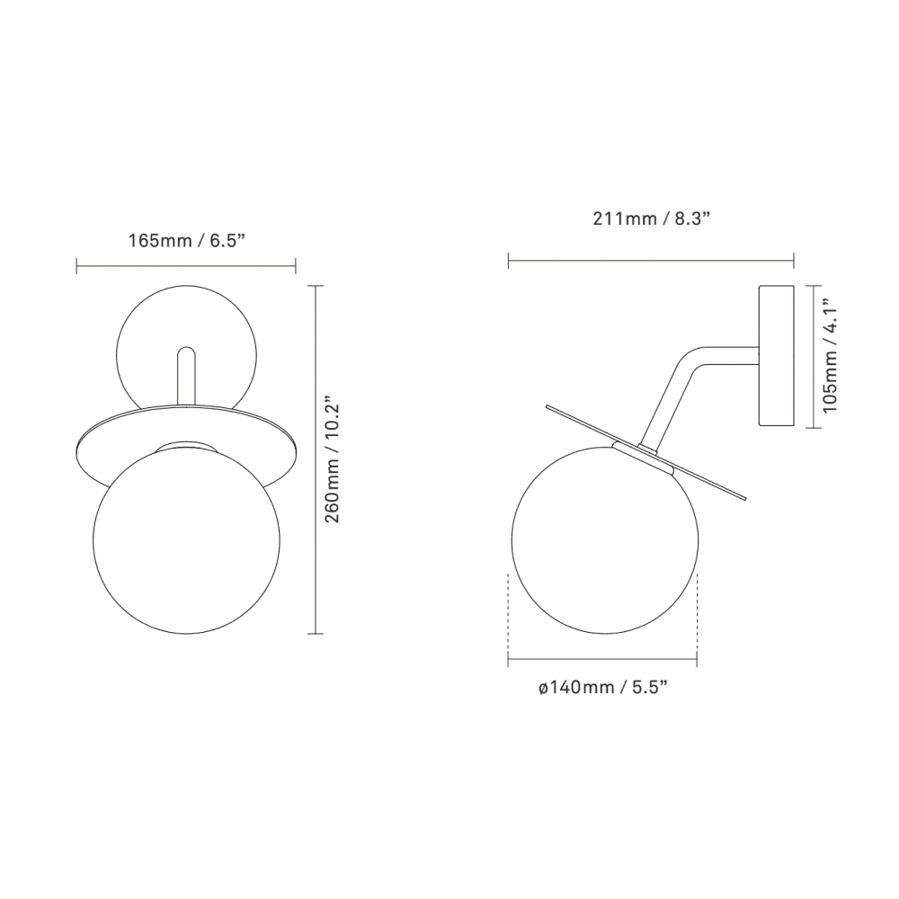 Nuura Liila Outdoor Wall Light - Dark Bronze & Opal Glass