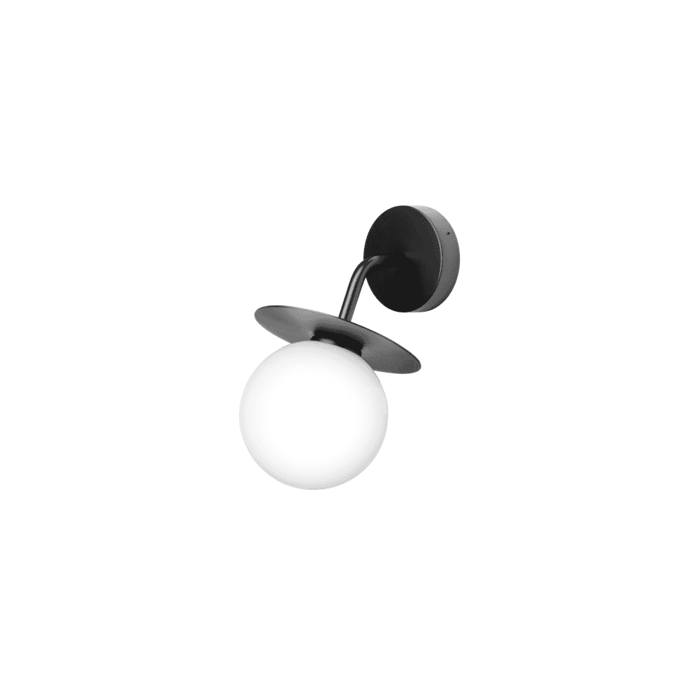 Nuura Liila Outdoor Wall Light - Black & Opal Glass
