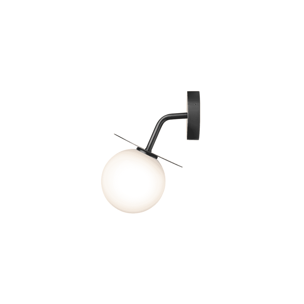 Nuura Liila Outdoor Wall Light - Black & Opal Glass