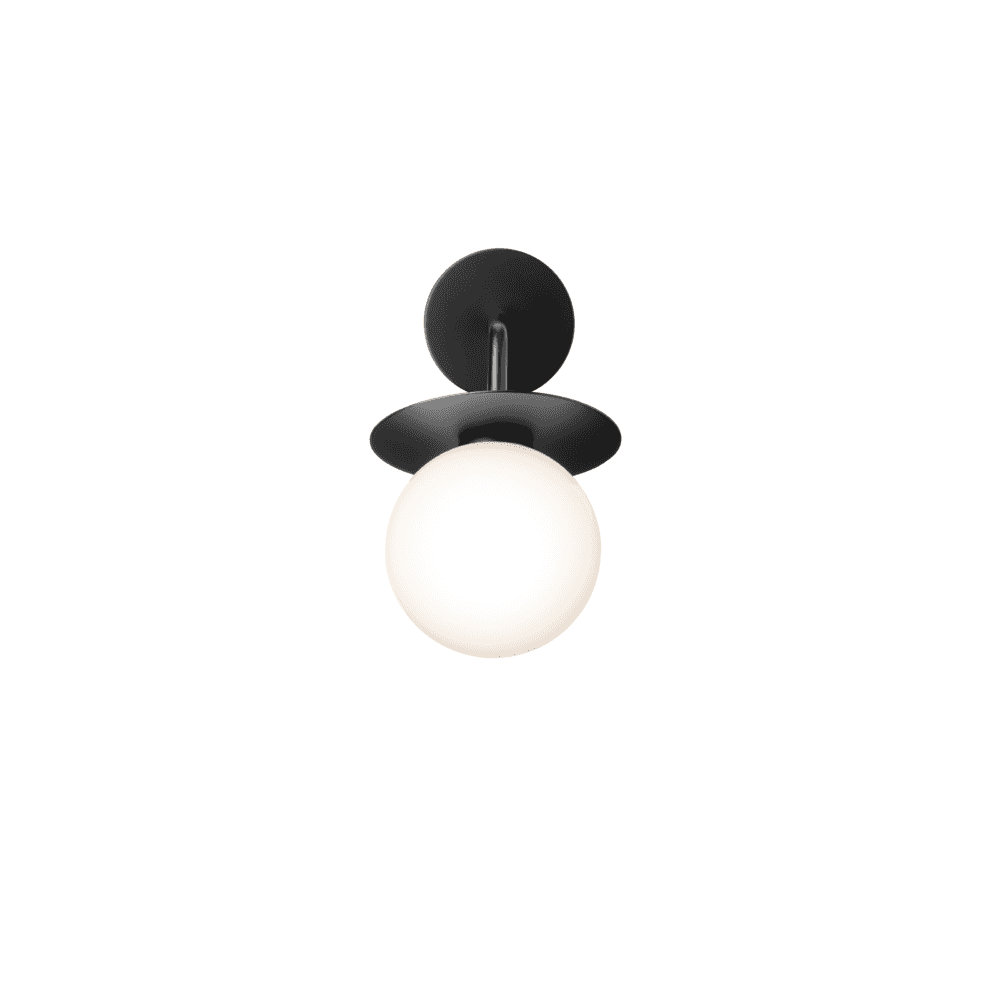 Nuura Liila Outdoor Wall Light - Black & Opal Glass