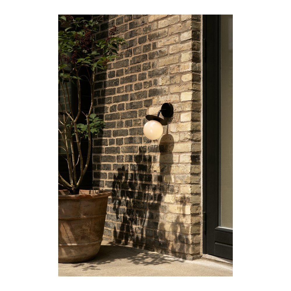 Nuura Liila Outdoor Wall Light - Black & Opal Glass