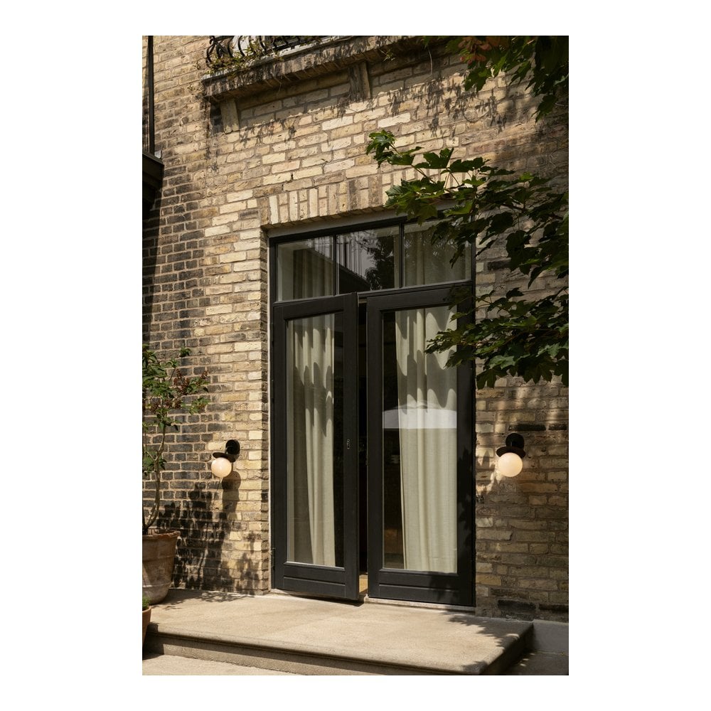 Nuura Liila Outdoor Wall Light - Black & Opal Glass