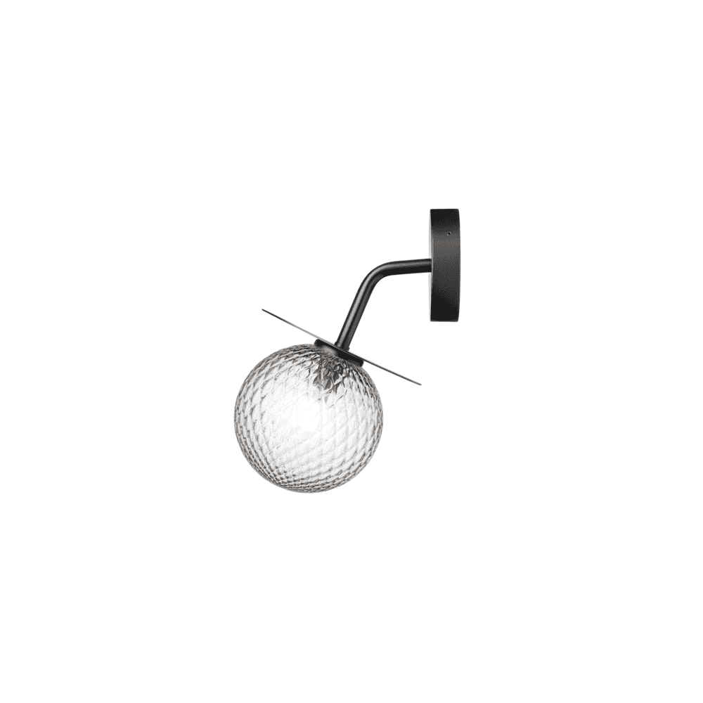 Nuura Liila Outdoor Wall Light - Black & Optic Clear Glass