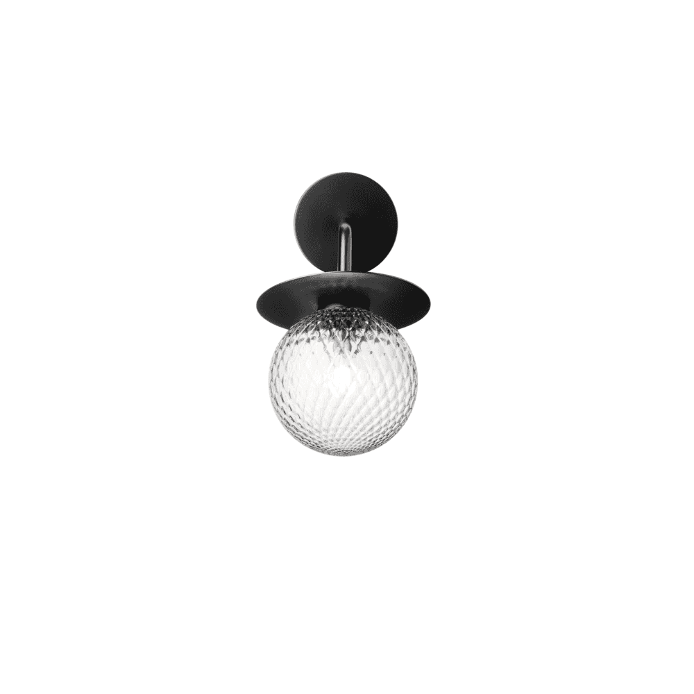 Nuura Liila Outdoor Wall Light - Black & Optic Clear Glass