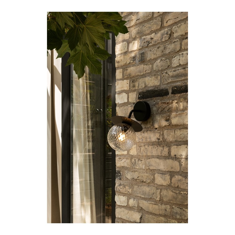 Nuura Liila Outdoor Wall Light - Black & Optic Clear Glass