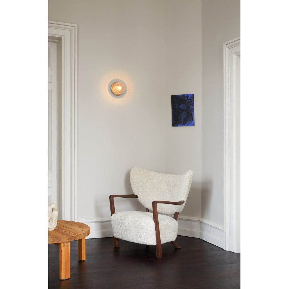 Nuura Liila 1 Light Medium IP44 Wall/Flush Light - Dark Bronze & Optic Clear Glass