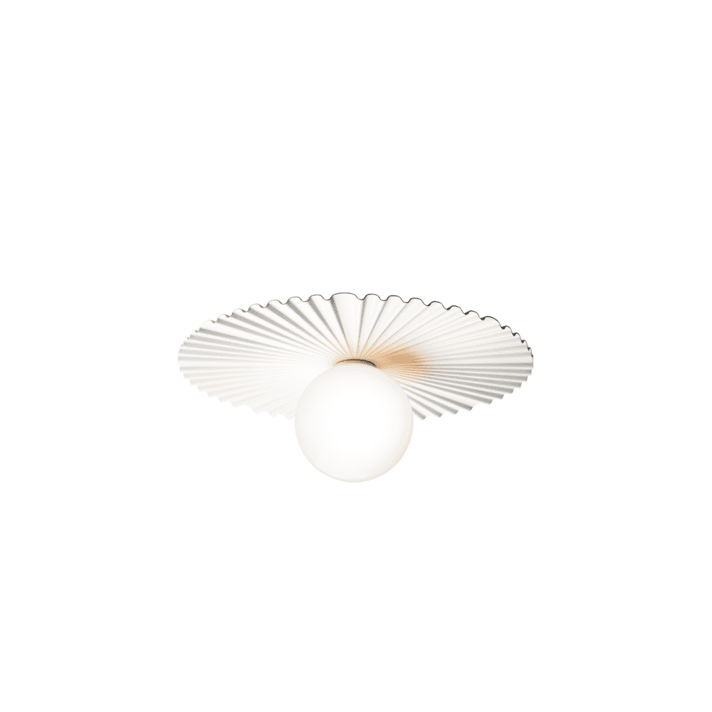 Nuura Liila Muuse Medium IP44 Wall/Flush Light - White & Opal Glass