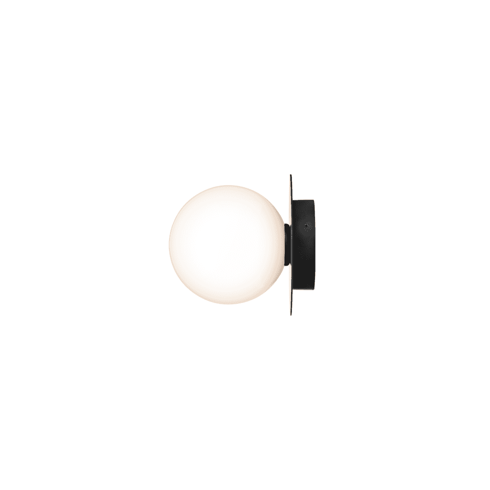 Nuura Liila 1 Light Outdoor Wall/Flush Light - Black & Opal Glass
