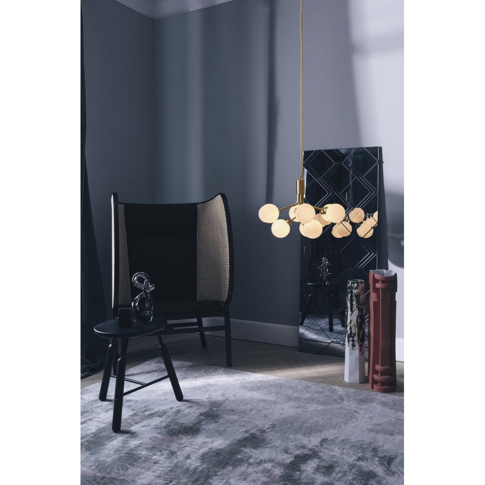 Nuura Apiales 9 Light Chandelier - Brushed Brass & Opal Glass