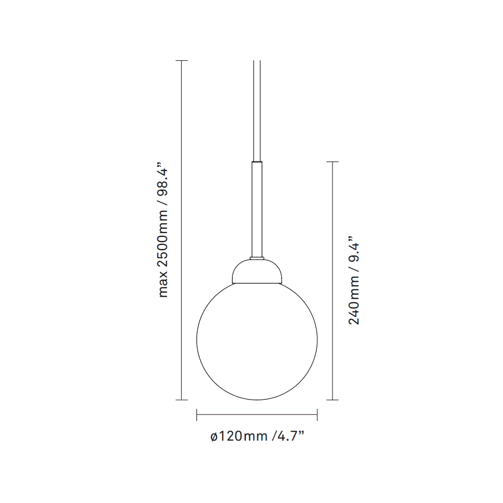 Nuura Apiales 1 Light Pendant - Satin Black & Opal Glass