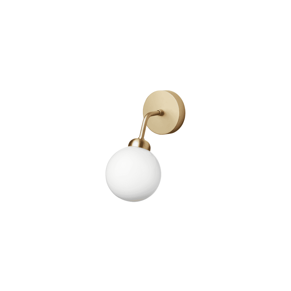 Nuura Apiales Wall Light - Brushed Brass & Opal Glass