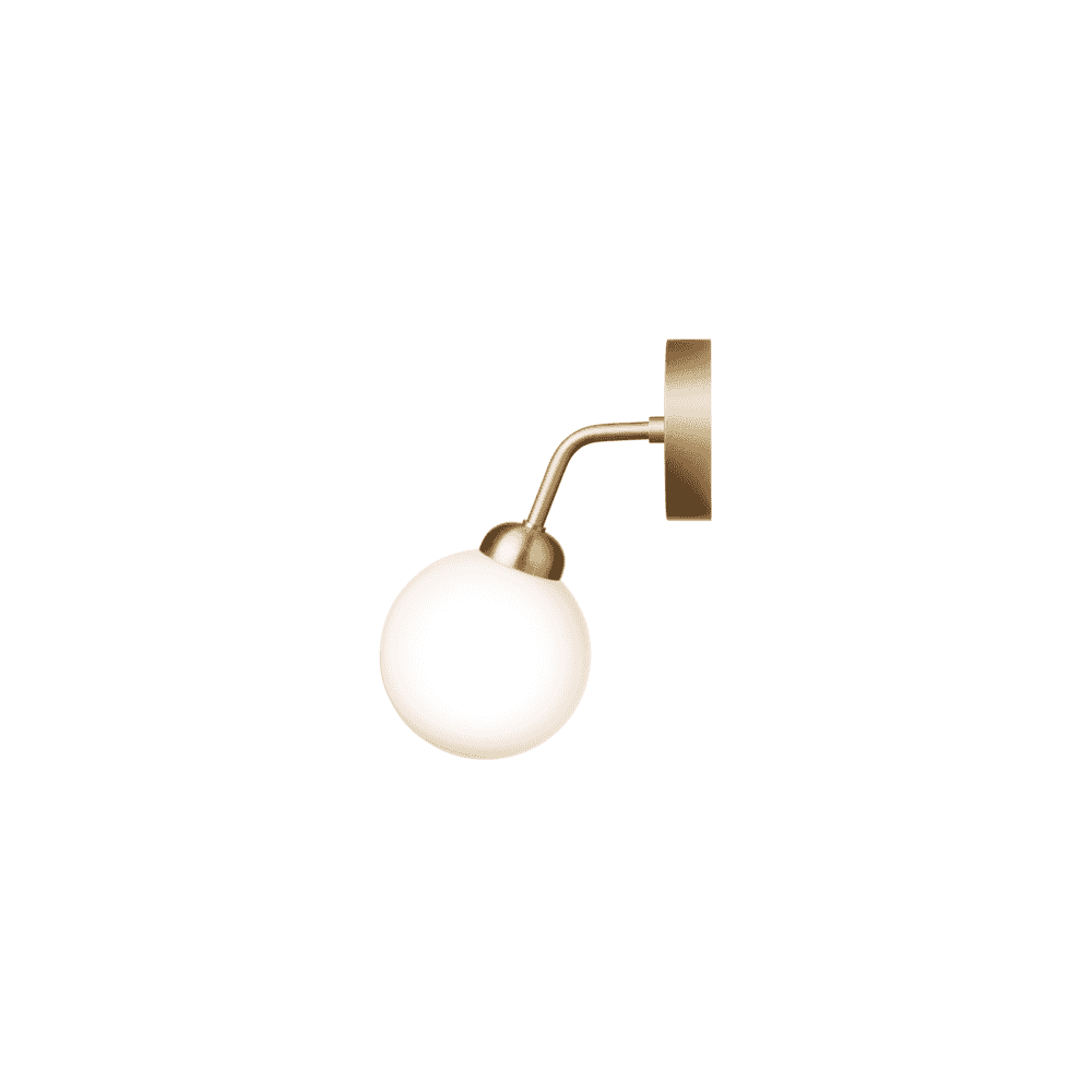 Nuura Apiales Wall Light - Brushed Brass & Opal Glass