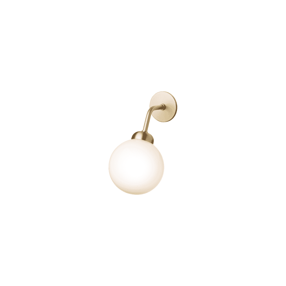 Nuura Apiales Hard-Wired Wall Light - Brushed Brass & Opal Glass