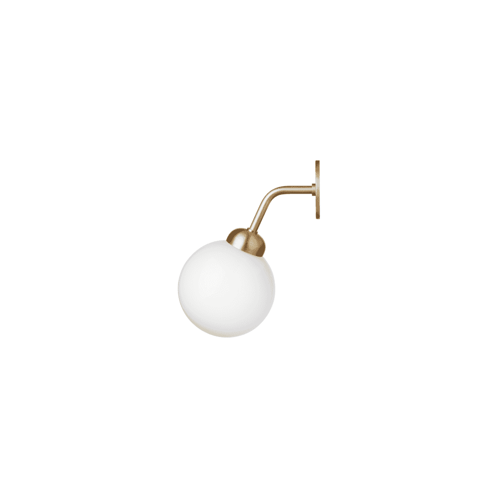 Nuura Apiales Hard-Wired Wall Light - Brushed Brass & Opal Glass
