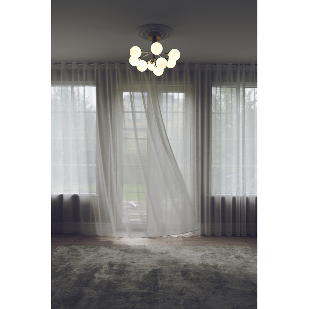 Nuura Apiales 9 Light Ceiling Light - Brushed Brass & Opal Glass