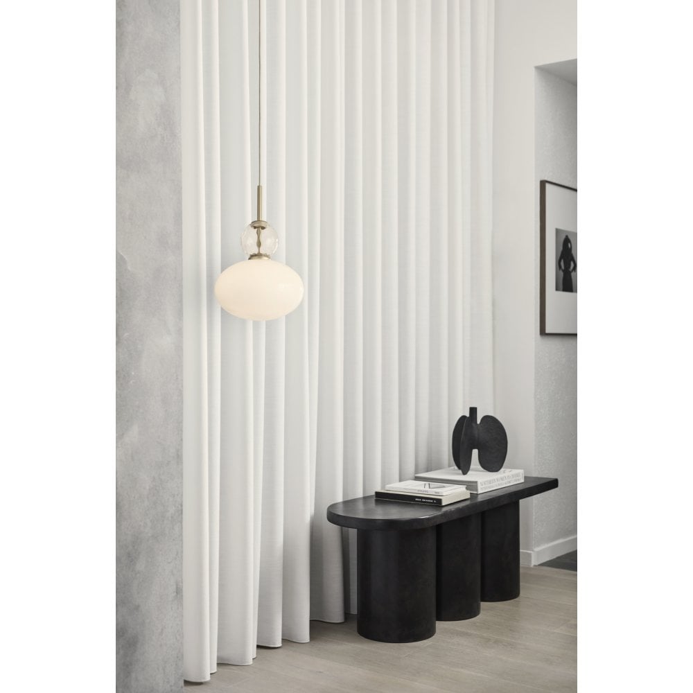 Nuura Rizzatto 32 Pendant - Satin Brass & Opal Glass
