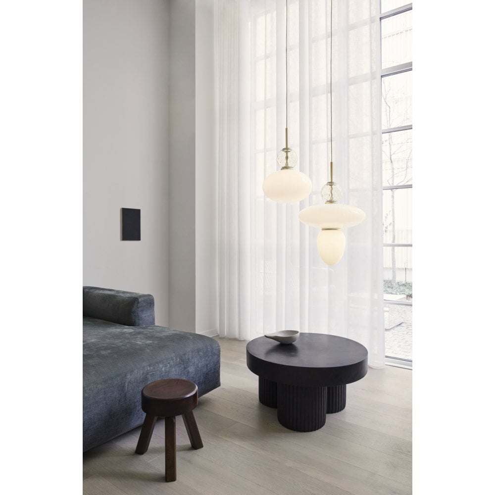 Nuura Rizzatto 32 Pendant - Satin Brass & Opal Glass
