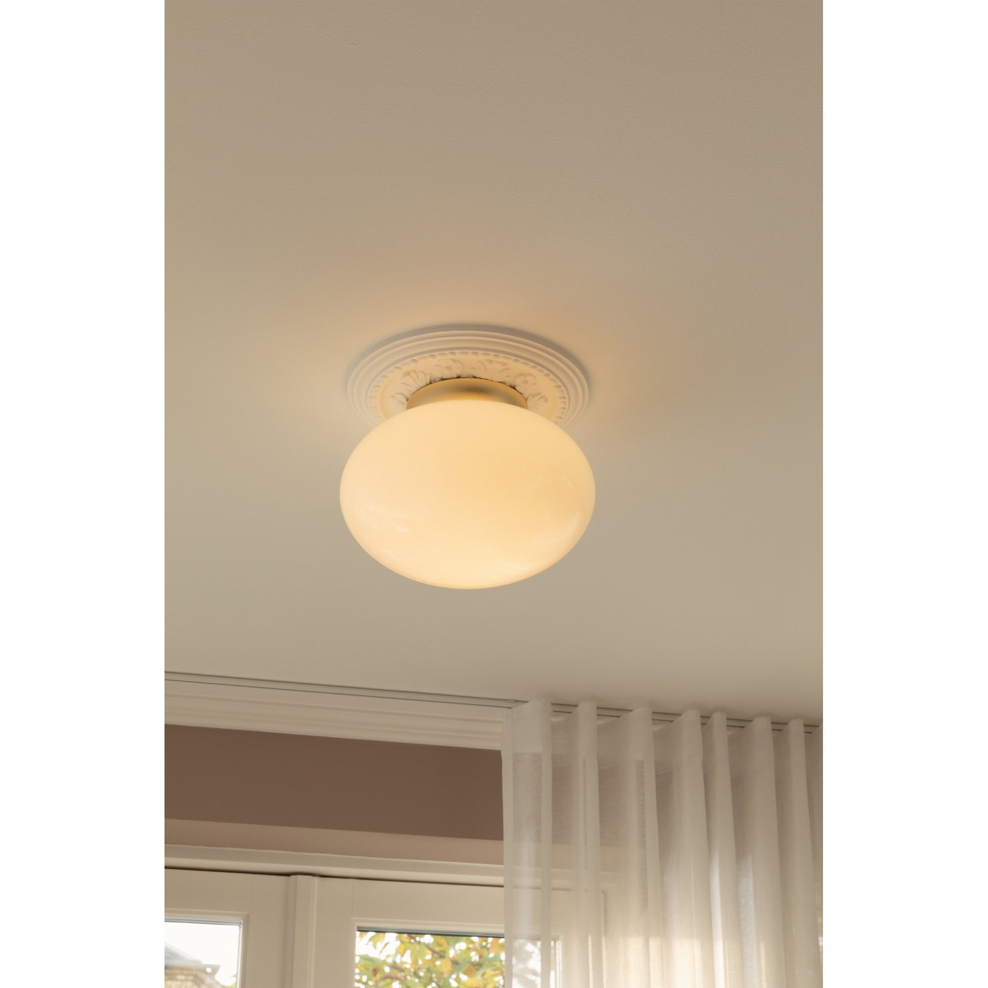 Nuura Rizzatto 301 Flush Light - Satin Brass & Opal Glass