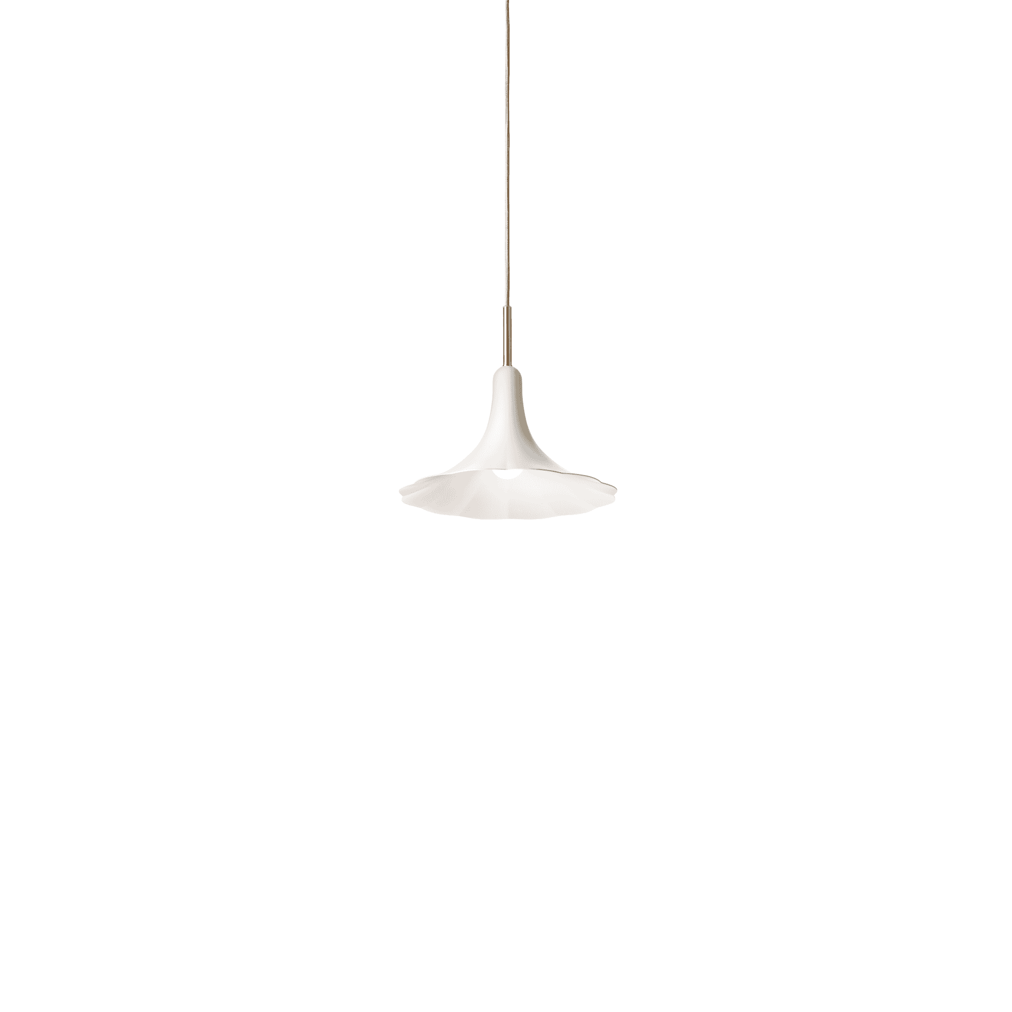 Nuura Petalii 1 Light Pendant - White & Polished Brass
