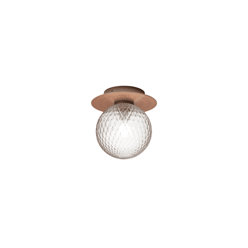 Nuura Liila 1 Light Outdoor Wall/Flush Light - Dark Bronze & Optic Clear Glass