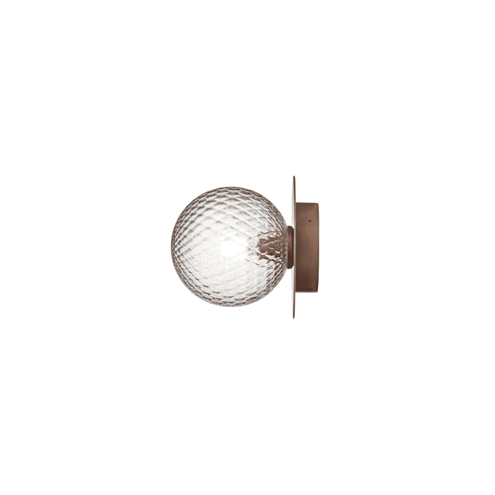 Nuura Liila 1 Light Outdoor Wall/Flush Light - Dark Bronze & Optic Clear Glass