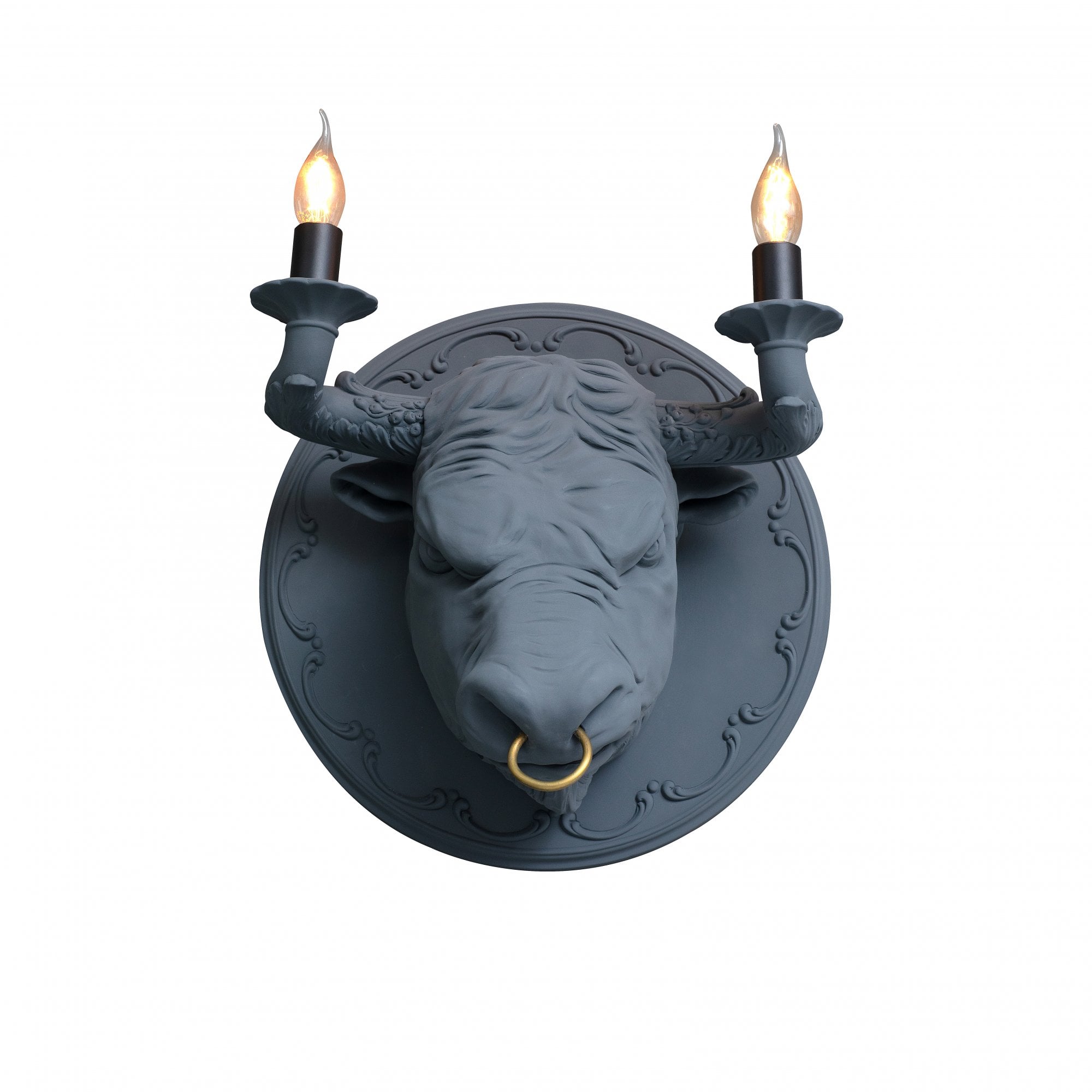 Karman Corrado Bull Wall Lamp - Matt Grey