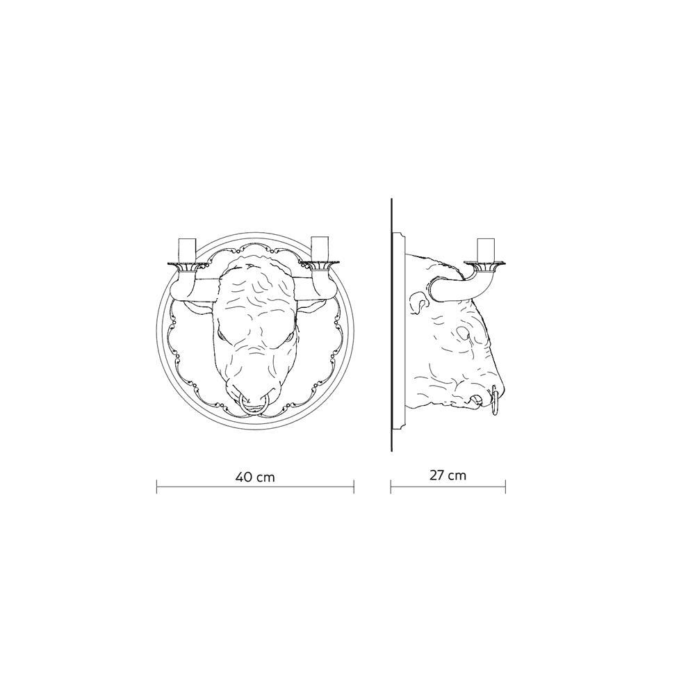 Karman Corrado Bull Wall Lamp - Matt White