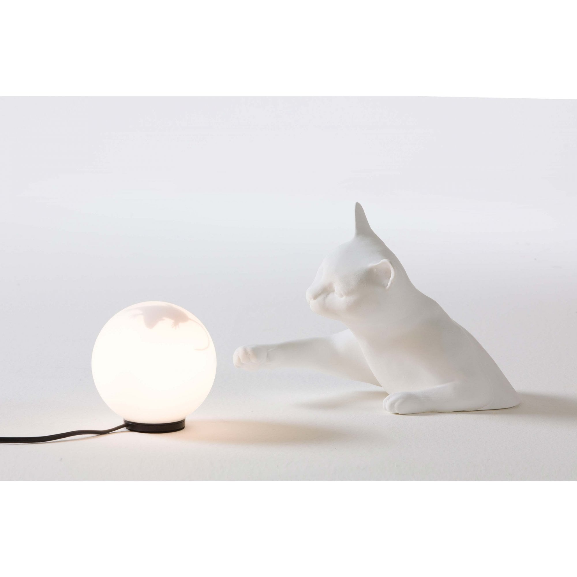 Karman Maoo Cat Table Lamp - Matt White