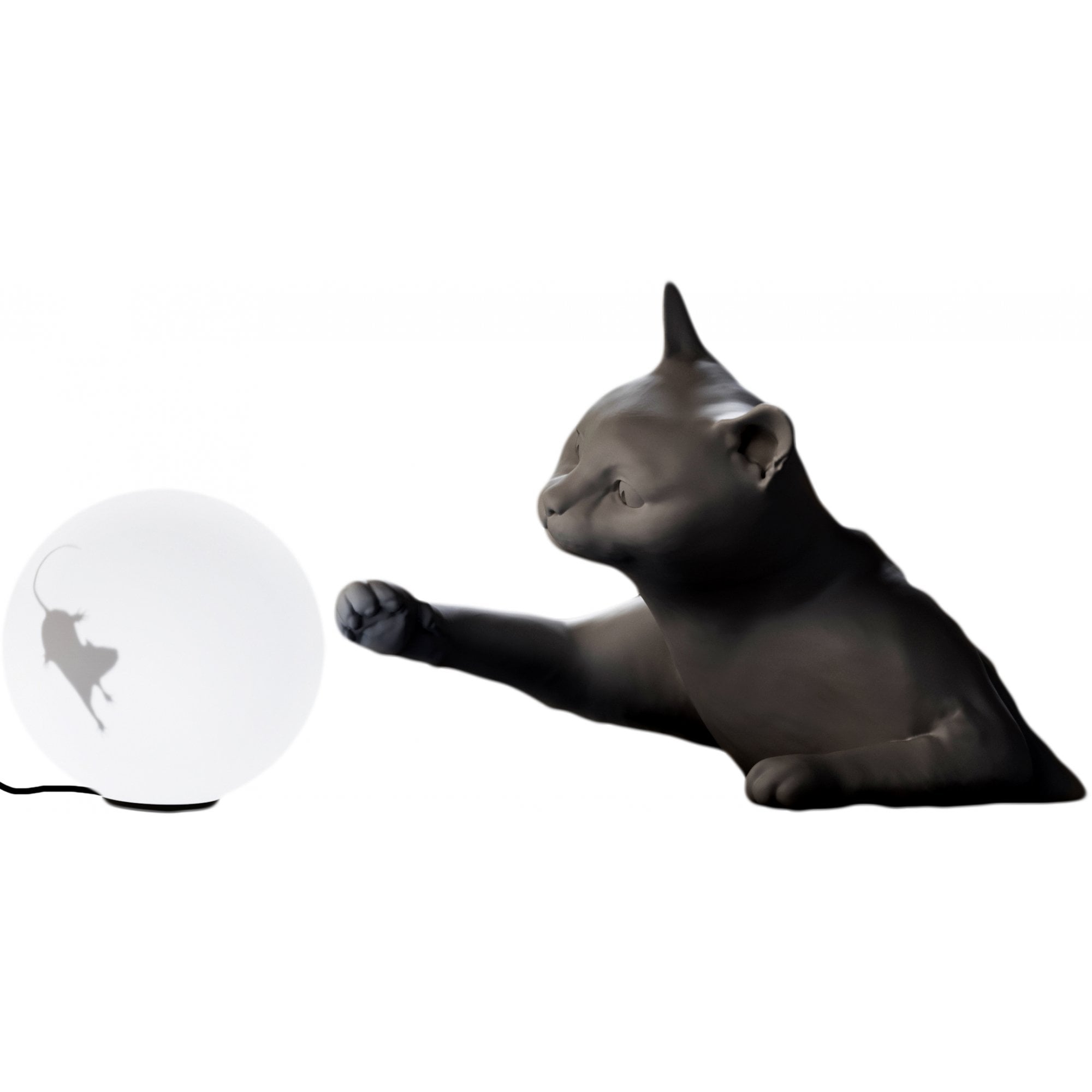 Karman Maoo Cat Table Lamp - Matt Charcoal Grey