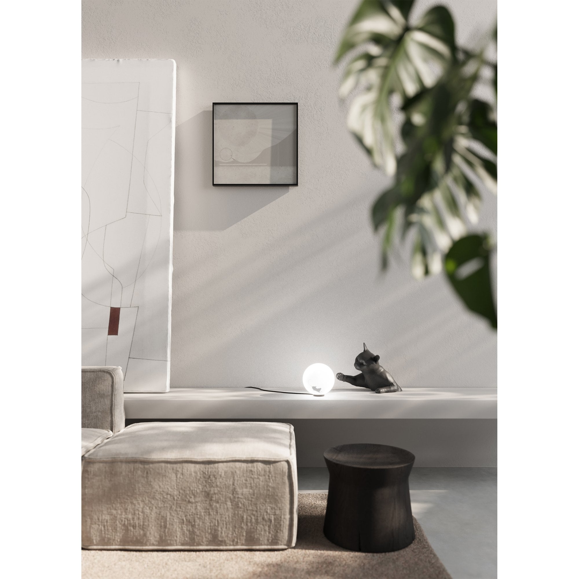 Karman Maoo Cat Table Lamp - Matt Charcoal Grey