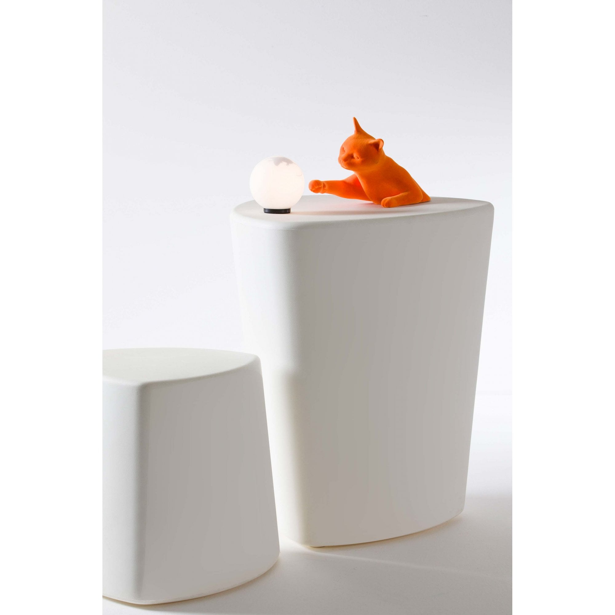 Karman Maoo Cat Table Lamp - Orange Velvet