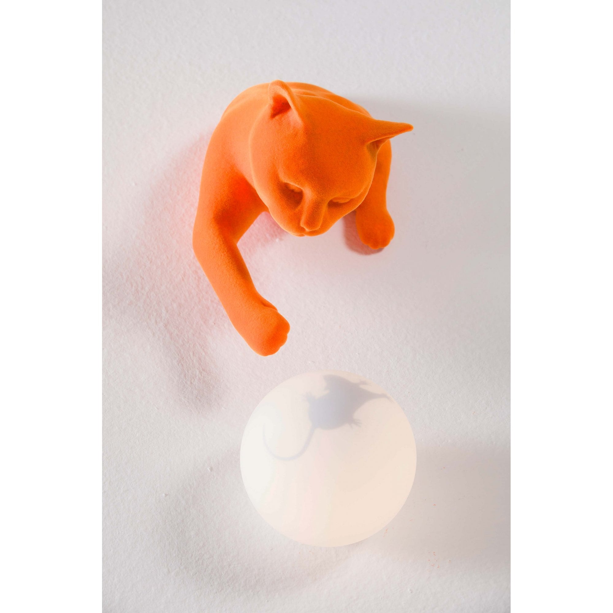 Karman Maoo Cat Wall Lamp - Orange Velvet