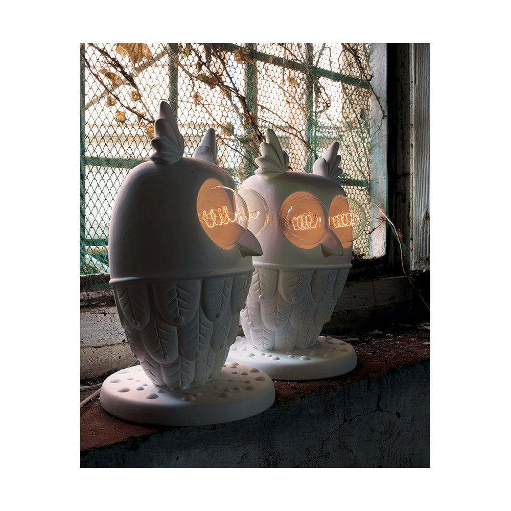 Karman Ti-Vedo Owl Table Lamp - Matt White