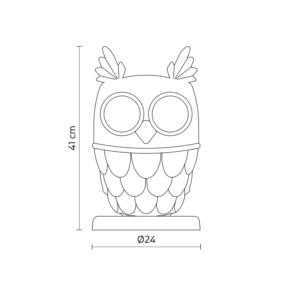 Karman Ti-Vedo Owl Table Lamp - Matt White