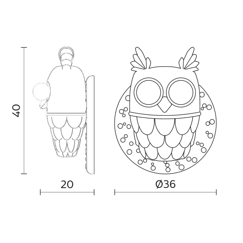 Karman Ti-Vedo Owl Wall Lamp - Matt White