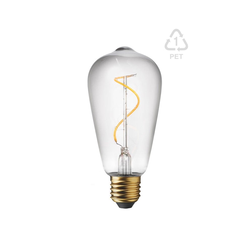 Humble ST64 Low Voltage Swirl Bulb - Clear (PET)