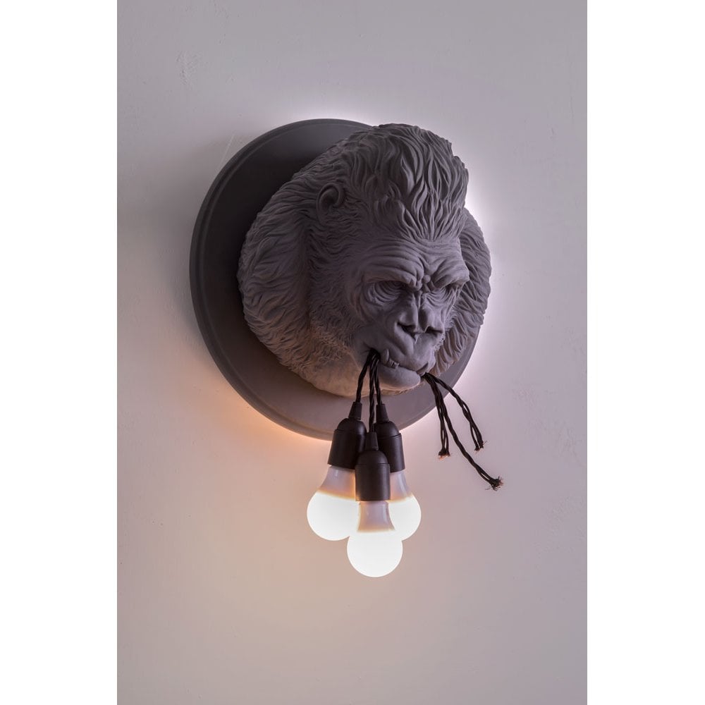 Karman Ugo Rilla Gorilla Wall Lamp - Grey Ceramic