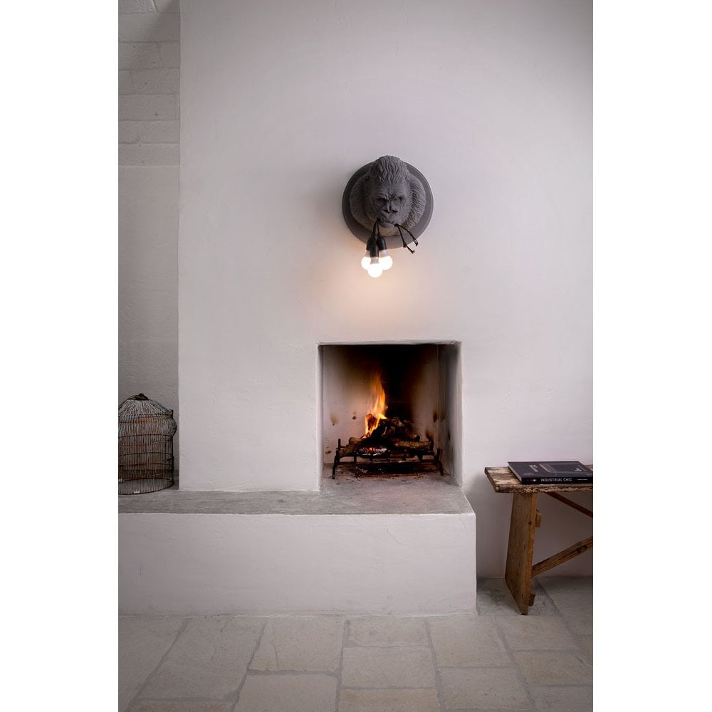 Karman Ugo Rilla Gorilla Wall Lamp - Grey Ceramic