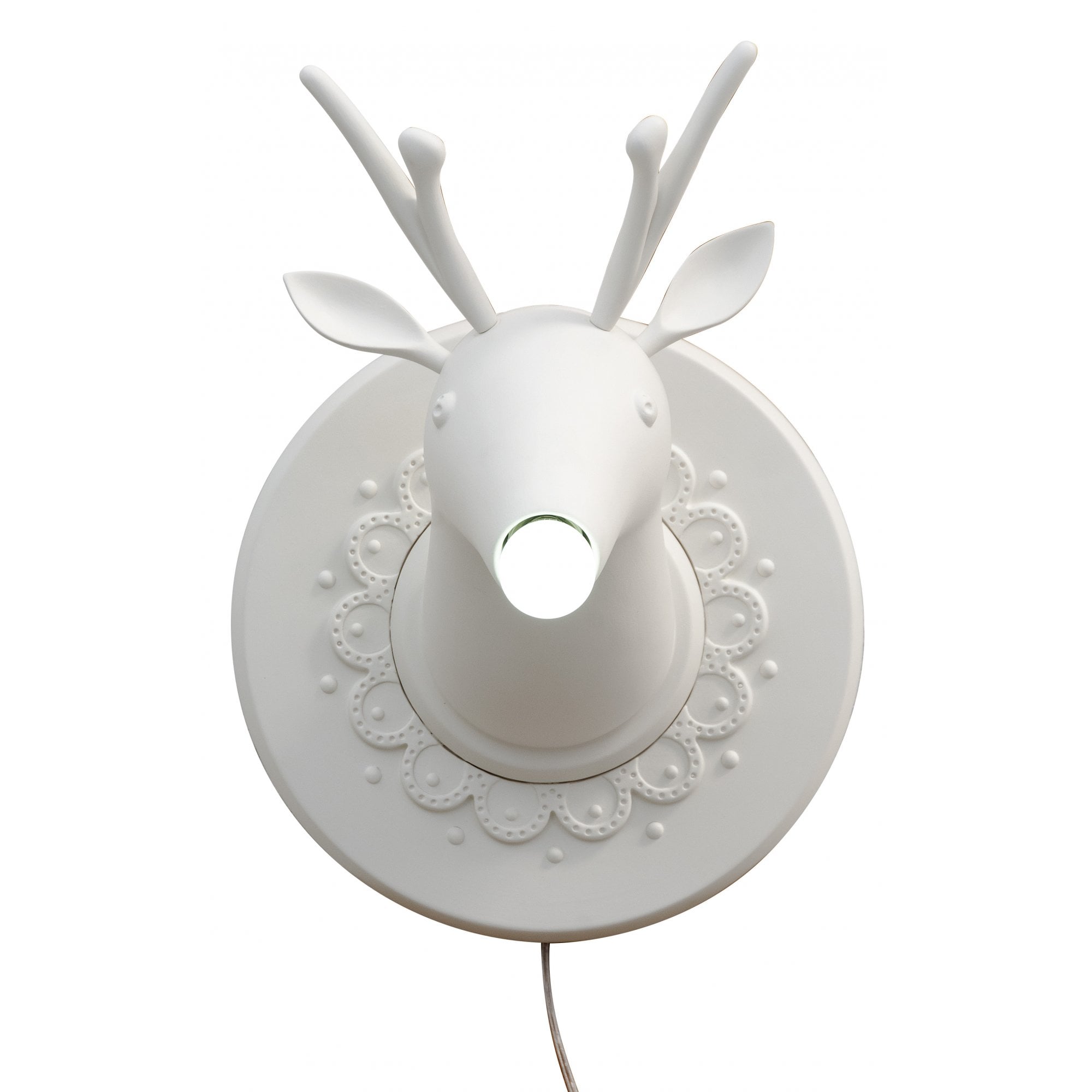 Karman Marnìn Deer Wall Lamp - Ceramic White