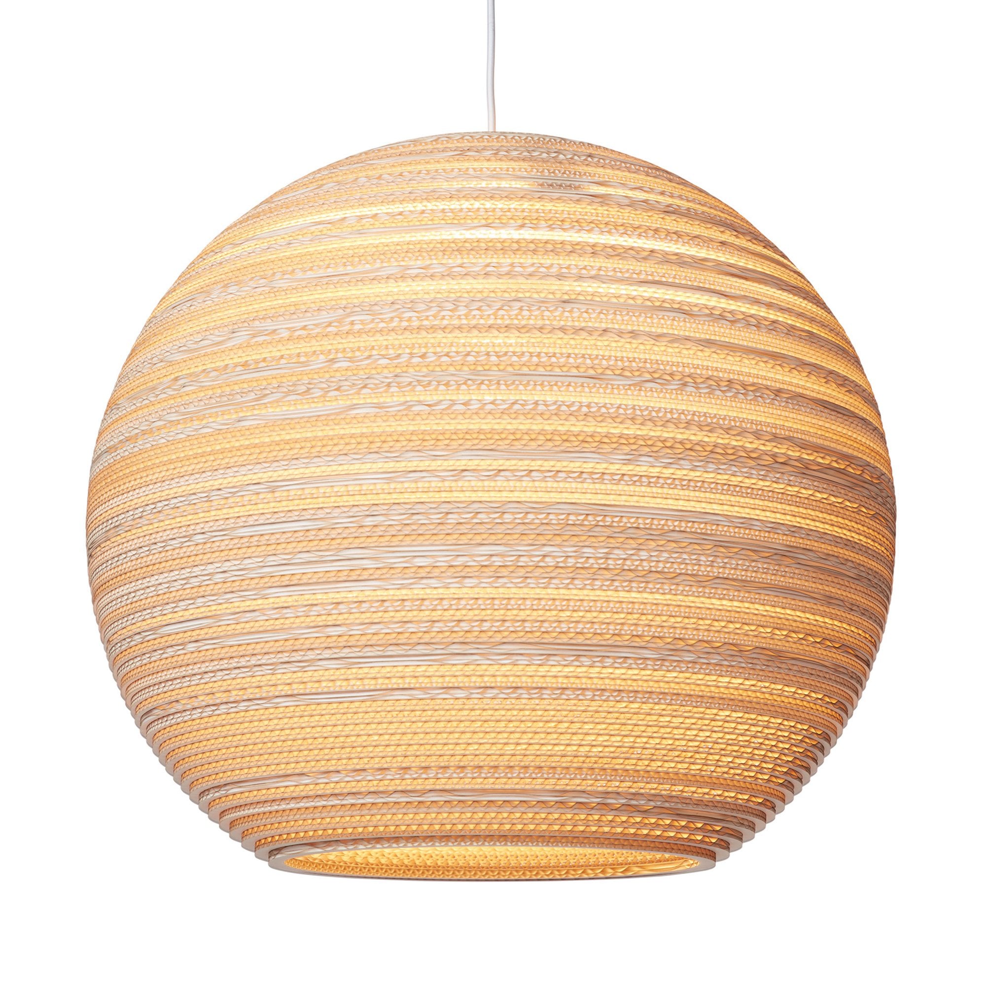 Graypants Scraplights Moon 24 Pendant - Blonde - 36cm Diameter